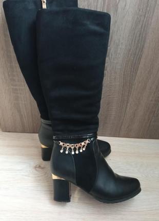 Жіночі зимові чоботи чорні 36 розмір устілка 23 см ❄️2 фото