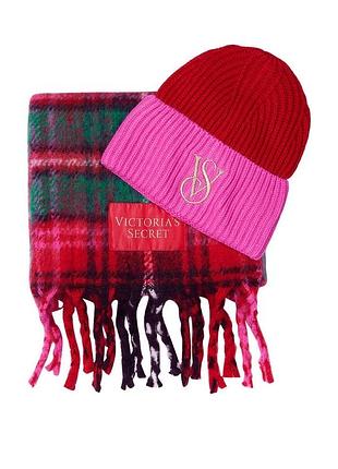Набор victoria’s secret шарф+шапка