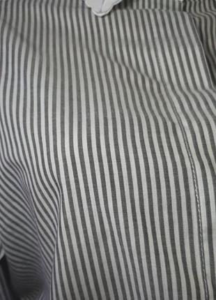 Рубашка в полоску винтажная базовая на длинний рукав4 фото