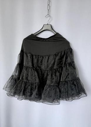 Подъюбник юбка туту черная слоями под юбку пышная органза5 фото