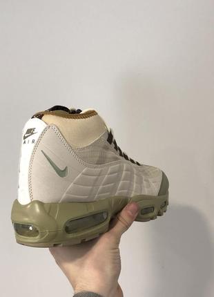 Крутые мужские кроссовки nike air max 95 sneakerboot khaki cream premium бежевые хаки4 фото