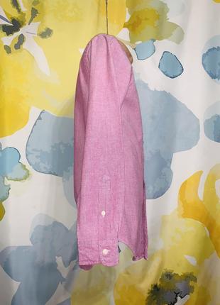 Оригинальная брендовая хлопковая рубашка ralph lauren светло-фиолетового цвета3 фото
