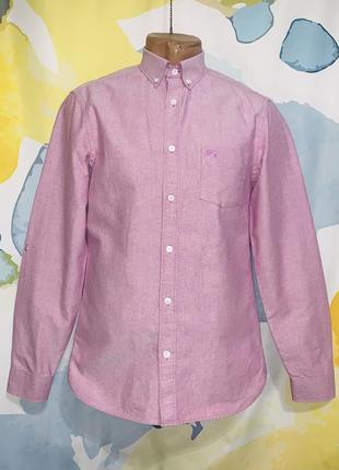 Оригинальная брендовая хлопковая рубашка burberry светло-фиолетового цвета