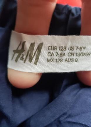 H&amp;m синя розкльошена спідниця з паєтками на підкладці 7-8 л 122-128 см4 фото