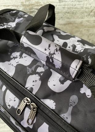Спортивна дорожня сумка у сірому камуфляжі nike9 фото