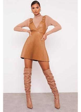 Шкіряна сукня-сарафан