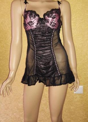 Пенюар корсет ажурный размер м на чашку с-д