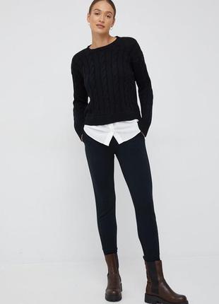 Чорний кашеміровий пуловер з косами polo ralph lauren розмір s