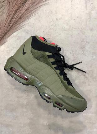 Классные мужские кроссовки nike air max 95 sneakerboot khaki premium хаки