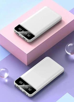 Power bank 20000mah портативний акумулятор з кабелями lightning, type c, micro, usb4 фото