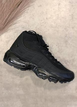 Стильні чоловічі кросівки nike air max 95 sneakerboot black premium чорні