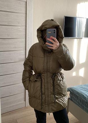 Пуховик оверсайз подовжений zara8 фото