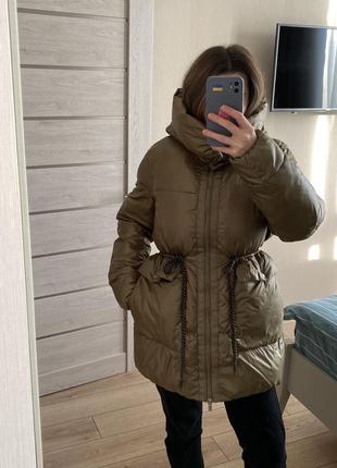 Пуховик оверсайз подовжений zara7 фото