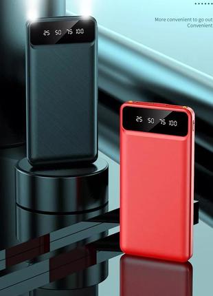 Power bank 20000mah портативный аккумулятор lightning, type c, micro, usb