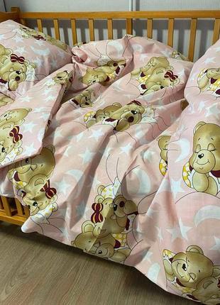 Красиві клмплекти постільної білизни бязь клмплект дитячий  у ліжечко4 фото
