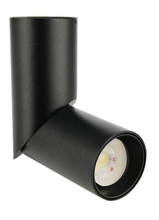 Спот світильник поворотний на 1 лампу (цоколь gu10, ip20, метал, чорний) miami