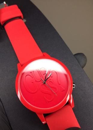 Часы наручные оригинал guess унисекс для мужчин и женщин красные. модель v1019m3
