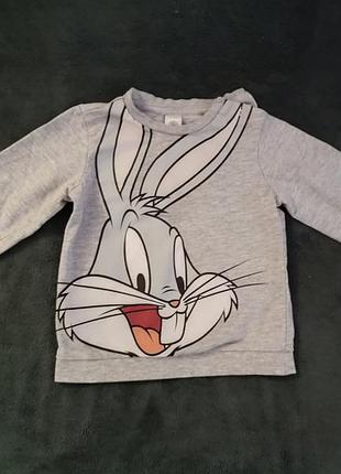 Классный свитшот c&a looney tunes 92cm