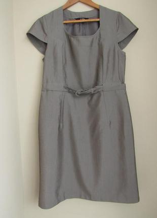 Серое женское платье o'stin размер 50, классическое платье остин1 фото