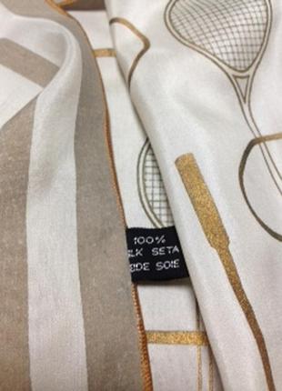 Тематический винтажный платочек из натурального шелка5 фото