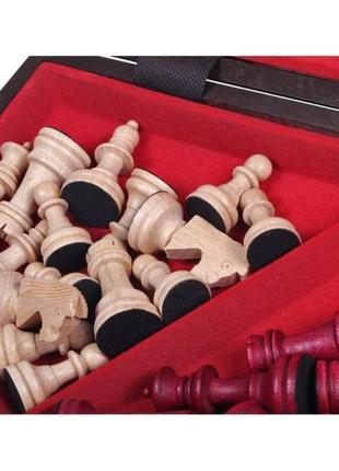 Середні потрійні шахи дерев'яні подарункові для трьох 35 на 35 см madon trojki (163)7 фото