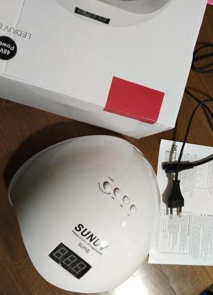 Професійна лампа для сушіння гель лаків 48w led uv sun5. оригінал!