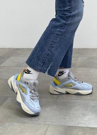 🔥женские кроссовки nike m2k tekno blue yellow