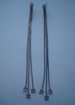 Довгі металеві сережки гвоздики