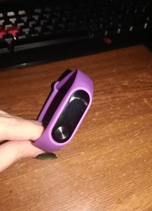 Ремінець mi band 3 mi band 4 mi band 5 mi band 6 фіолетовий 💜3 фото