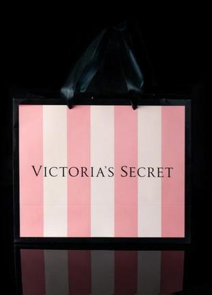 Брендовый пакет victoria's secret, подарочный пакет виктория сикрет , размер   s2 фото