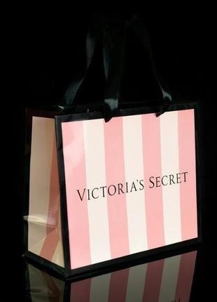 Брендовый пакет victoria's secret, подарочный пакет виктория сикрет , размер   s
