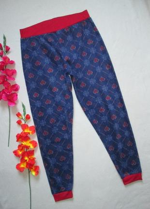 Флисовые теплые мягкие уютные домашние пижамные брюки в сердечки высокая посадка  george2 фото