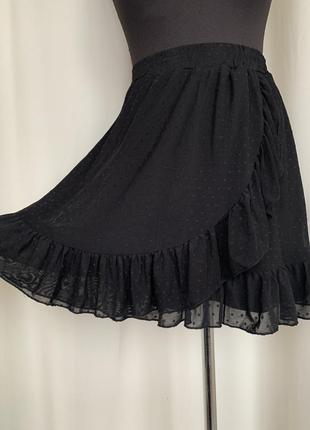 Готичная готическая юбка мини с рюшей1 фото