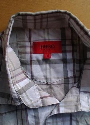 Брендовая рубашка  в клетку hugo boss-оригинал3 фото