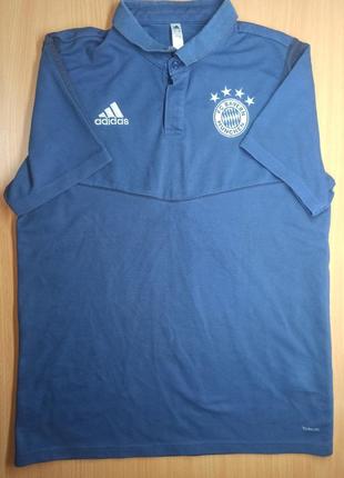 Polo adidas fc bayern munchen blue поло адидас синее баерн мюнхен бава