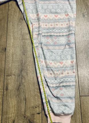 Шикарный тёплый флисовый комбинезон слип ромпер пижама со скандинавским узором george (англия)7 фото