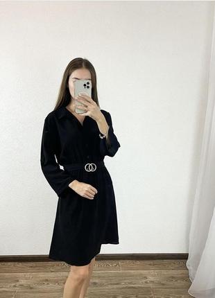 Стильное платье сорочка с поясом boohoo