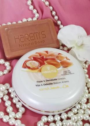 Крем для обличчя та декольте argan oil cream harems1 фото