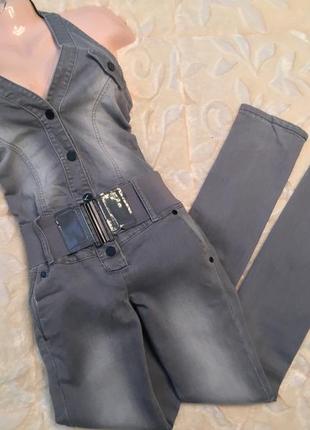 Стильный модный джинсовый комбинензон из италии недорого1 фото