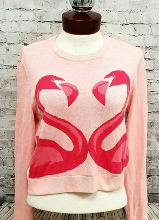 Стильный хлопковый свитерок h&m с фламинго3 фото