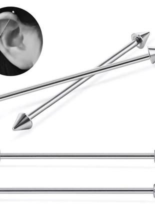 Титановая сережка для проколу industrial, пірсінг