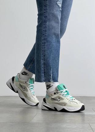 Женские кроссовки aztec nike m2k tekno essential beige mint