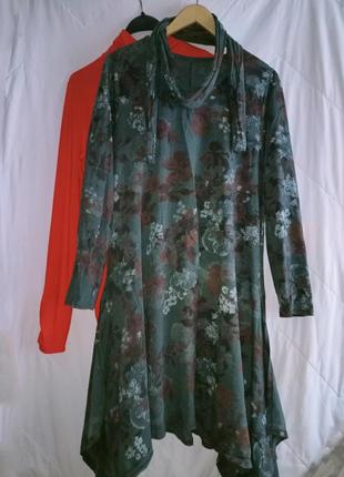 012-коттоновое платье в стиле бохо,46-52разм, италия2 фото