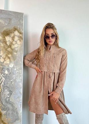 Платье рубашка вельвет