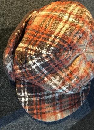 Стильная терракотовая кепка в клетку 0-3 мес/42