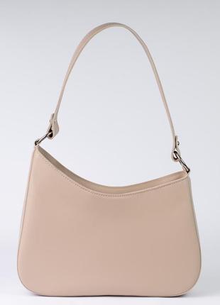 Женская сумка бежевая сумка багет сумка на плечо асимметричная сумка бежевый клатч багет