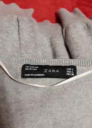 Классный натуральный джемпер от zara, мягусенькая кофта! молодежный свитер!4 фото