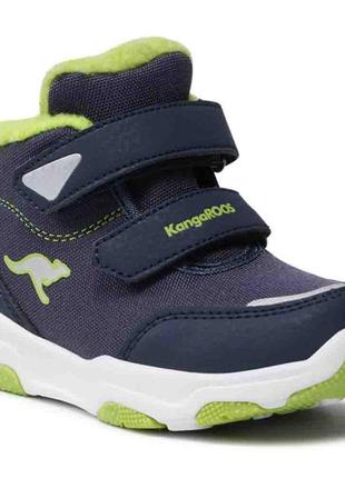 Демисезонные ботинки kangaroos ks-drifter v 02070-4054 dk navy/lime2 фото