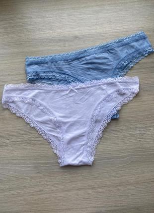 Хлопковые трусики с кружевом primark