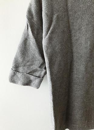 Сірий светр з короткими рукавами (oversize)3 фото